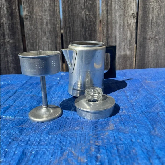 Comet Aluminum 2-Cup Stove Top Coffee Pot Percolator Vintage - Picture 2 of 3